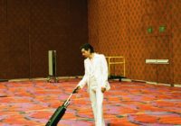 Alex Turner with vacuum cleaner